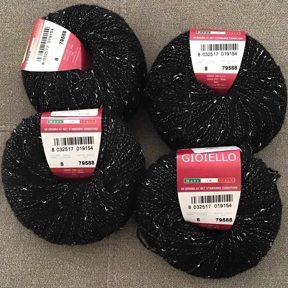 Filatura de Crosa Gioiello Black and Silver Yarn
